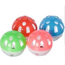 KIT 4 Bolinhas com Sinos Coloridos de Brinquedo para Gato de Estimação Pet / Brinquedo Interativo