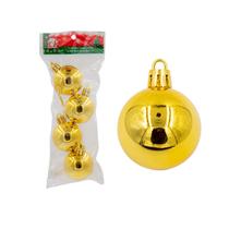 Kit 4 Bolinhas Dourado Enfeite Árvore De Natal Decoração
