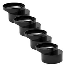 Kit 4 Bolsa Deslocamento Ajuste de Vaso Sanitário Excêntrica Preto Giofer