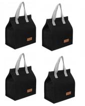 Kit 4 Bolsa Térmica Trabalho Academia Lancheira Fitness - Tasty food