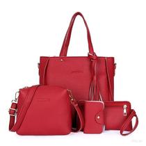 Kit 4 Bolsas Femininas Luxo - Cores Variadas Lindas