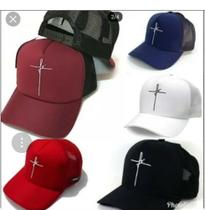 Kit 4 Boné Fé Barato Aba Curva Redinha Tela Respiravel estiloso Unissex fecho Snapback Qualidade Kit 4 Boné Fé Barato Aba Curva Redinha Tela Respiravel estiloso Unissex fecho Snapback Qualidade