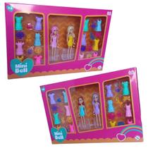 Kit 4 Bonecas Lindabell Sweet Troca De Roupa E Acessórios