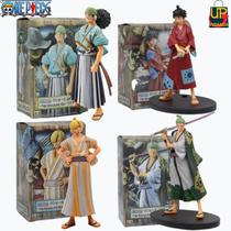 KIT 4 Boneco 17cm Luffy, Zoro, Sanji e Usopp com Kimono One Piece - action figure KIT 4 Boneco 17cm Luffy, Zoro, Sanji e Usopp com Kimono One Piece - action figure