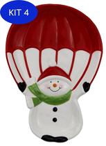 Kit 4 Boneco De Neve Travessa 22X15Cm