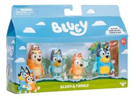 Kit 4 Bonecos Bluey E Familly Colecionável Candide - 7964