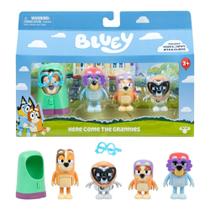 Kit 4 Bonecos Colecionáveis Bluey 6cm - Vovós