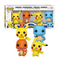 Kit 4 Bonecos Pop Cabeção Pokémon Coleção Pikachu Anime
