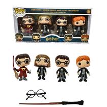 Kit 4 Bonecos Pop Funko Herry Potter Mais acessorio Brinde Kit 4 Bonecos Pop Funko Herry Potter Mais acessorio Brinde