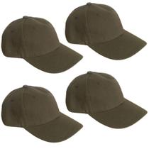 Kit 4 Bonés Chapeu Bombeta Ajustável Liso Aba Curva Verde Kit 4 Bonés Chapeu Bombeta Ajustável Liso Aba Curva Verde