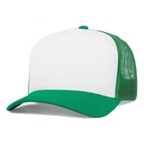 Kit 4 Bonés Trucker Redinha Tela Aba Curva Cor:Verde Bandeira Frente BrancaTamanho:Único