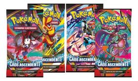 Kit 4 Boosters Pokémon Caos Ascendente Originais Cards Copag Caos Ascendente Português Kit 4 Boosters Pokémon Caos Ascendente Originais Cards Copag Caos Ascendente Português