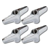 Kit 4 Borboleta Fêmea 8Mm Metal Cromado Prwnj Turbo