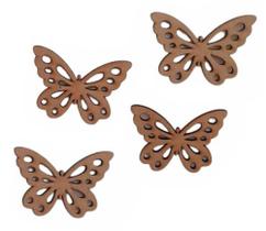 Kit 4 borboletas Apliques Mdf 3mm vazado 8,5x6cm Borboleta Quadro Decoração aplique borboletinha Kit 4 borboletas Apliques Mdf 3mm vazado 8,5x6cm Borboleta Quadro Decoração aplique borboletinha