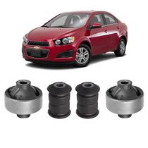 Kit 4 Borracha Bandeja Dianteira Chevrolet Sonic 2012-14