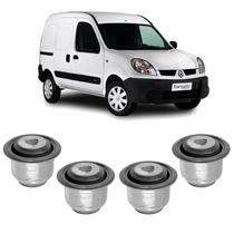 Kit 4 Borracha Dianteira Bandeja Kangoo 2000-2004