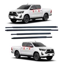 Kit 4 Borracha Pestana Externa Porta Hilux Dupla 2016 A 2024