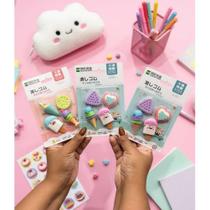 Kit 4 Borrachas 3D Fofa Infantil Sorvetes e Doces