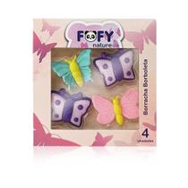 Kit 4 borrachas borboletas nature ff4501 - fofy Kit 4 borrachas borboletas nature ff4501 - fofy