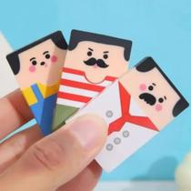 Kit 4 Borrachas Criativas Homem Careca Fofo - Apagadores Divertidos Kit 4 Borrachas Criativas Homem Careca Fofo - Apagadores Divertidos