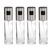 Kit 4 Borrifador Spray para Azeite e Vinagre de Aço Inox e Vidro 100ml - Wolff