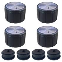 Kit 4 Botão + 4 Vedação Fogão Cooktop Fischer Platinium