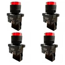 Kit 4 botao pulso plastico iluminado xb2-ew3561 24v am 1na