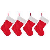 Kit 4 Botas Natalina Tradicional Meia Decoração Natal 43cm Enfeite Luxo Kit 4 Botas Natalina Tradicional Meia Decoração Natal 43cm Enfeite Luxo