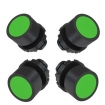 Kit 4 Botões Industriais 22mm Verde Faceado - Alta Proteção Kit 4 Botões Industriais 22mm Verde Faceado - Alta Proteção
