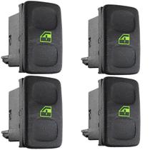 Kit 4 Botões Vidro Eletrico Gol Parati Voyage Santana Kostal Kit 4 Botões Vidro Eletrico Gol Parati Voyage Santana Kostal