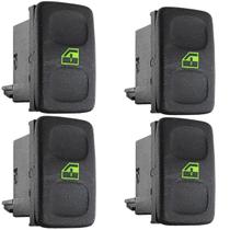 Kit 4 Botões Vidro Eletrico Gol Parati Voyage Santana Kostal Kit 4 Botões Vidro Eletrico Gol Parati Voyage Santana Kostal
