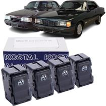 Kit 4 Botões Vidro Eletrico Opala 1988 a 1992 Kostal