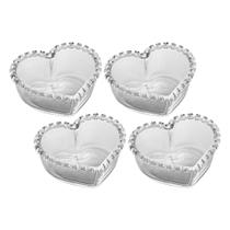 Kit 4 Bowl de Coração Cristal Transparente Mini Tigela Petisqueira Porta Joias 13,5cm Lyor Kit 4 Bowl de Coração Cristal Transparente Mini Tigela Petisqueira Porta Joias 13,5cm Lyor