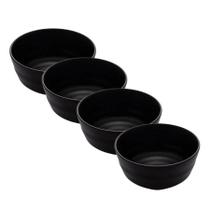 KIT 4 Bowl De Melamina Preto Lyor 13cm