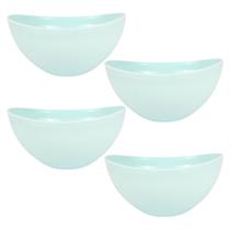 Kit 4 Bowls Alimentos Petisco Doces 600ml Azul