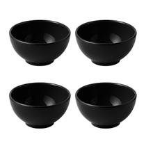 Kit 4 Bowls Cerâmica Preta 500ml Cozinha Moderna Sopa Cereal Kit 4 Bowls Cerâmica Preta 500ml Cozinha Moderna Sopa Cereal