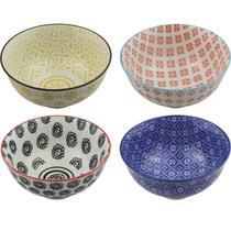 Kit 4 Bowls/Cumbuca De Porcelana Decorativo 12CM HP0008 - BTC