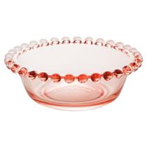 Kit 4 Bowls de Cristal Bolinhas Pearl Rosa 12x4cm Wolff