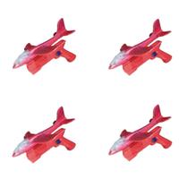 Kit 4 Brinquedo Lançador de Avião Luminoso Vermelho AP TOYS