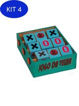 Kit 4 Brinquedos Educativos - Jogo Da Velha (Caixa) - Kakareco Brinquedos Educativos