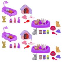 kit 4 brinquedos infantil para menina miniatura animais e acessorios na cartela kit 4 brinquedos infantil para menina miniatura animais e acessorios na cartela