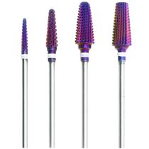 Kit 4 Broca Tungstênio Remoção Acabamento Curvatura Unha Gel