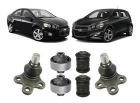 Kit 4 Bucha 2 Pivô Suspensão Dianteira Sonic 12 12 2014