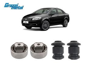 Kit 4 Bucha Balança Bandeja Dianteira Linea 2012 2013 2014