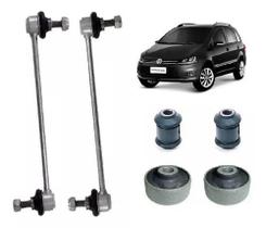 Kit 4 Bucha Bandeja 2 Bieleta Vw Gol G5 G6 Voyage Saveiro