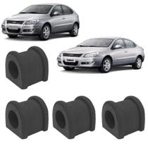 Kit 4 bucha borracha barra estabilizadora dianteira e traseira chery cielo 2010 a 2012