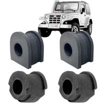 Kit 4 bucha borracha barra estabilizadora diantiera e traseira troller t4 g1 2000 a 2014 (21mm - 26mm)