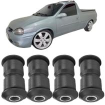 Kit 4 bucha borracha olhal do molejo feixe mola traseiro corsa pickup picape 1995 a 2004