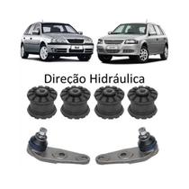 Kit 4 Buchas Bandeja e 2 Pivôs Gol G3, G4 e Saveiro 1997 a 2014