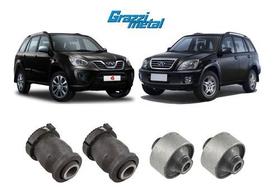 Kit 4 Buchas Bandejas Chery Tiggo 2009 2010 2011